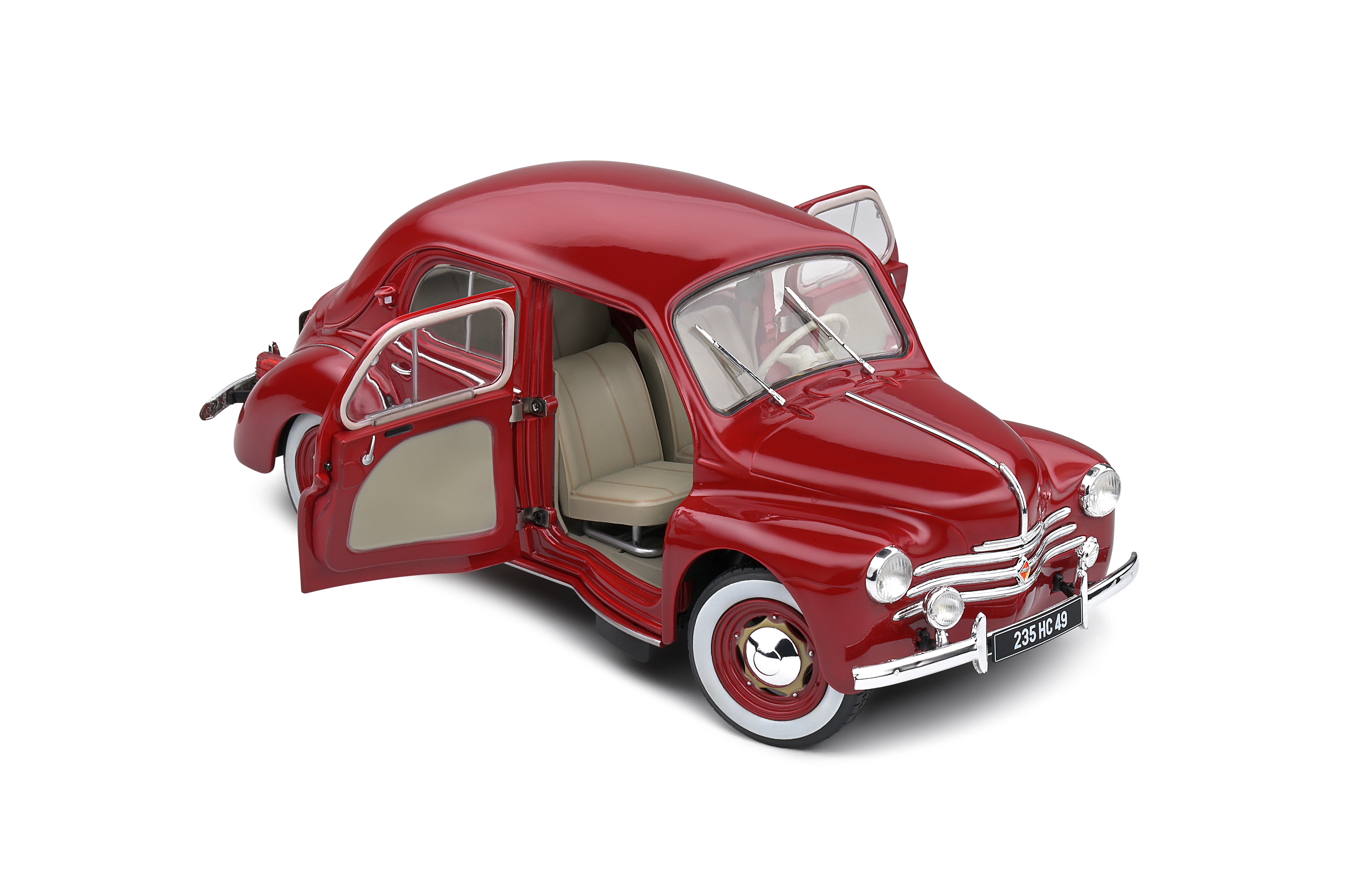 RENAULT 4CV RED 1956 - SOLIDO 1/18