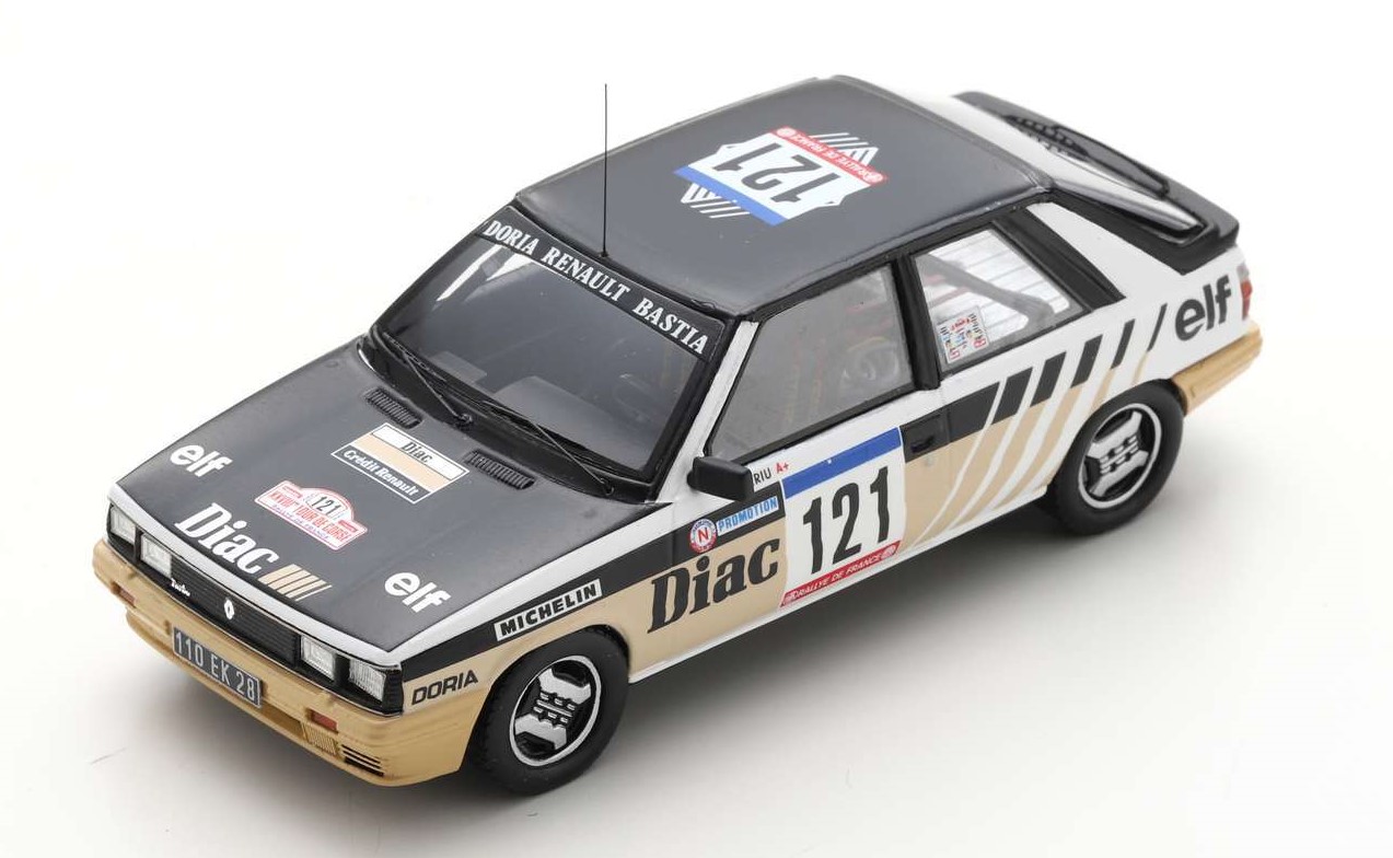 RENAULT 11 TURBO N°121 RALLY DE CORSE - TOUR DE FRANCE 1984 SPARK 1/43°