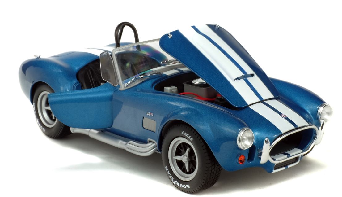 SHELBY COBRA 427 BLEU 1965 SOLIDO 1/18°