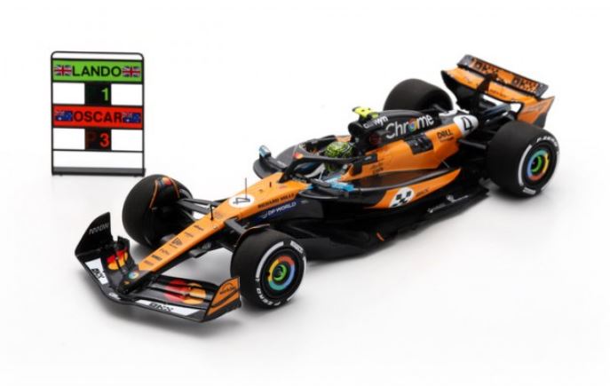 MCLAREN MCL39 N°4 McLaren Formula 1 Team Vainqueur GP Monaco 2025 Lando Norris Spark 1/43