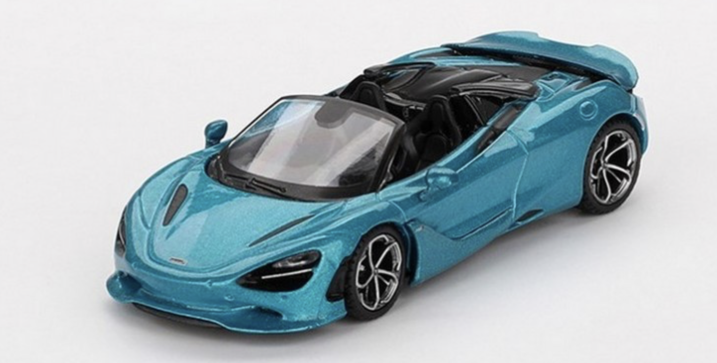 MCLAREN 750S SPIDER BELIZE BLUE MINI GT 1/64