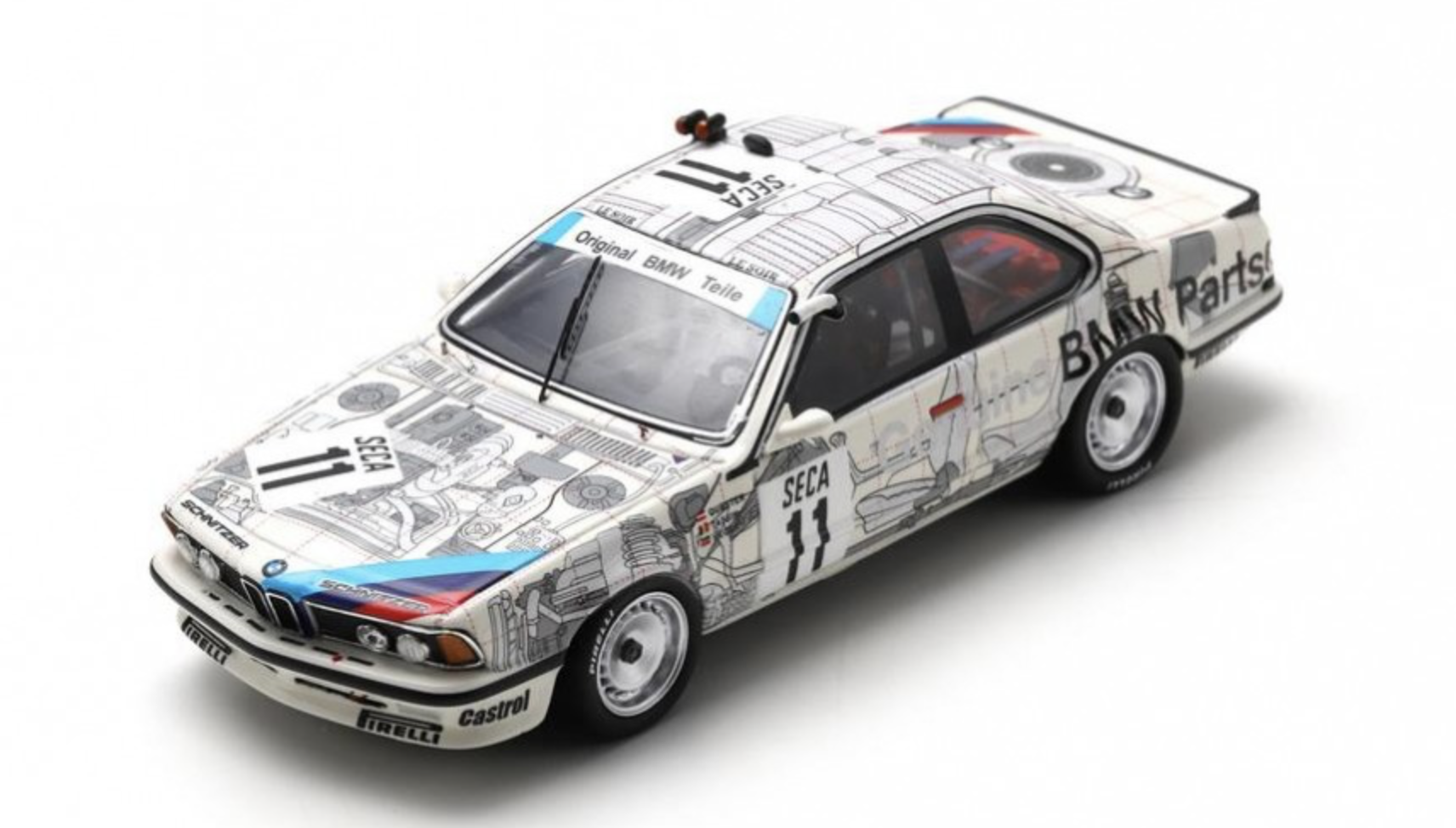 BMW 635 Csi N°11 Vainqueur 24H Spa 1986 D. Quester - Th. Tassin - A. Heger 1/43 SPARK