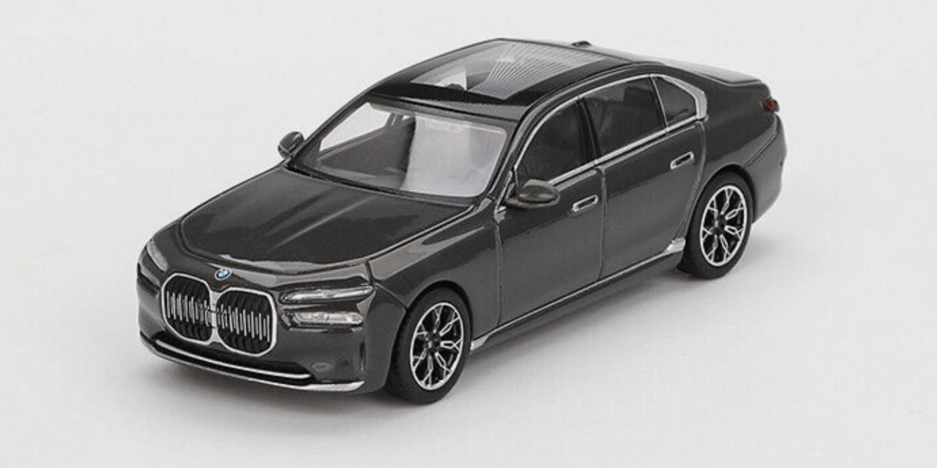 BMW I7 XDRIVE60 GRIS MINI GT 1/64