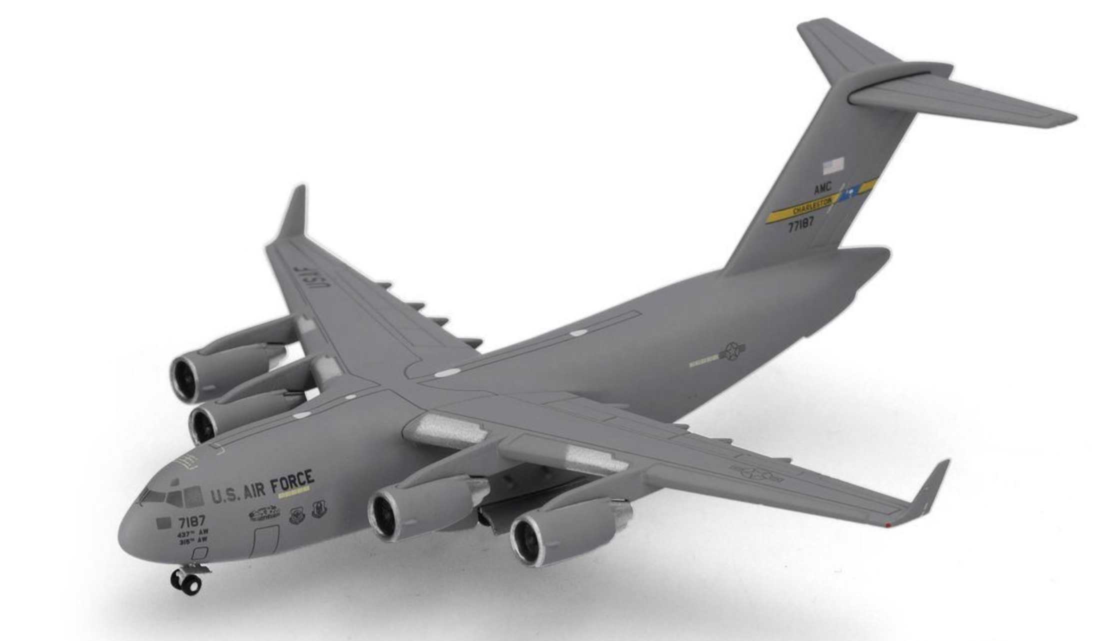 Herpa Wings US Air Force Boeing C-17A Globemaster III 437th Airlift Wing Charleston Air Base Spirit of the Candy Bomber HERPA 1/500