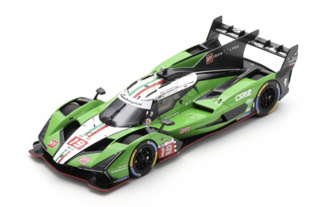 LAMBORGHINI SC63 NO.19 LAMBORGHINI IRON LYNX LE MANS 24H 2024 R. GROSJEAN - A. CALDARELLI - M. CAIROLI SPARK 1/43