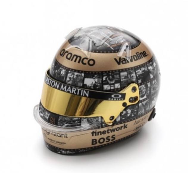 CASQUE Fernando Alonso - Aston Martin Aramco F1 Team - GP Mexique 2024 1/5 SPARK