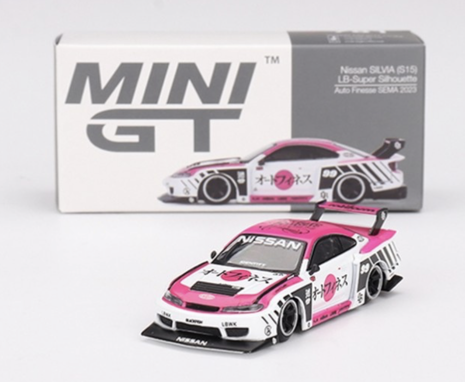 NISSAN Silvia S15 LB-Super Silhouette Auto Finesse SEMA 2023 RHD 1/64 MIN GT