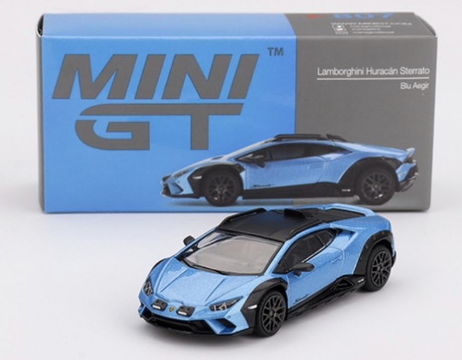 LAMBORGHINI Huracan Sterrato Blue Aegir 2024 1/64 MINI GT