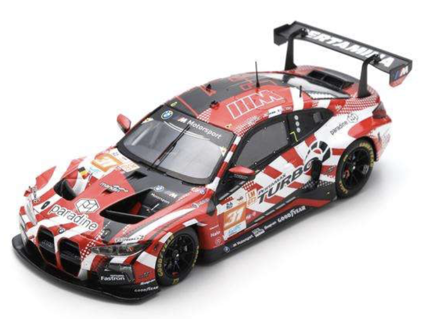 BMW M4 GT3 NO.31 TEAM WRT 2ND LMGT3 CLASS LE MANS 24H 2024 A. FARFUS - D. LEUNG - S. GELAEL SPARK 1/43