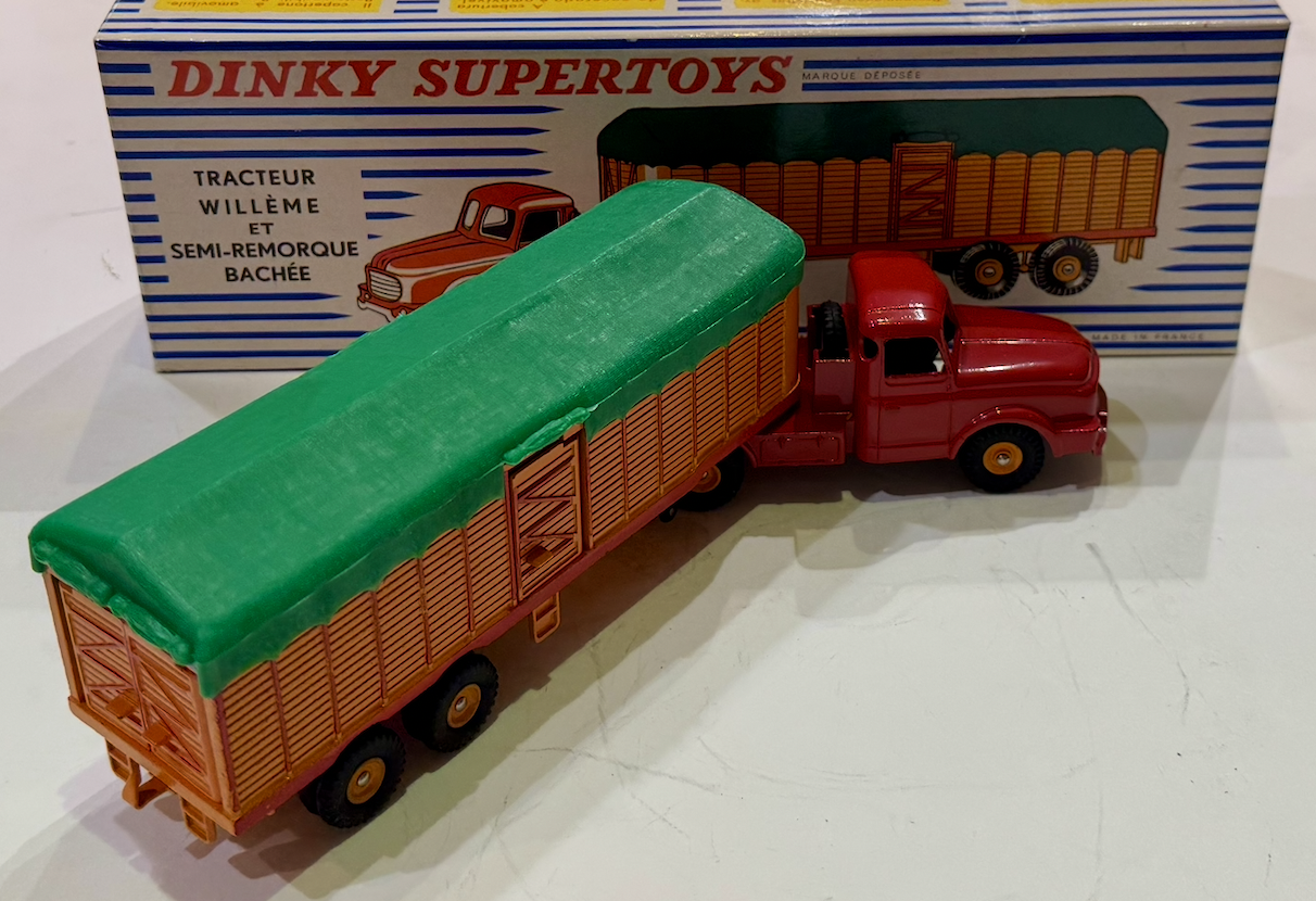 TRACTEUR WILLEME ET SEMI REMORQUE BACHÉE DINKY TOYS 1/43