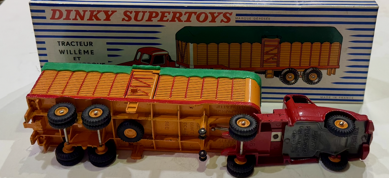 TRACTEUR WILLEME ET SEMI REMORQUE BACHÉE DINKY TOYS 1/43