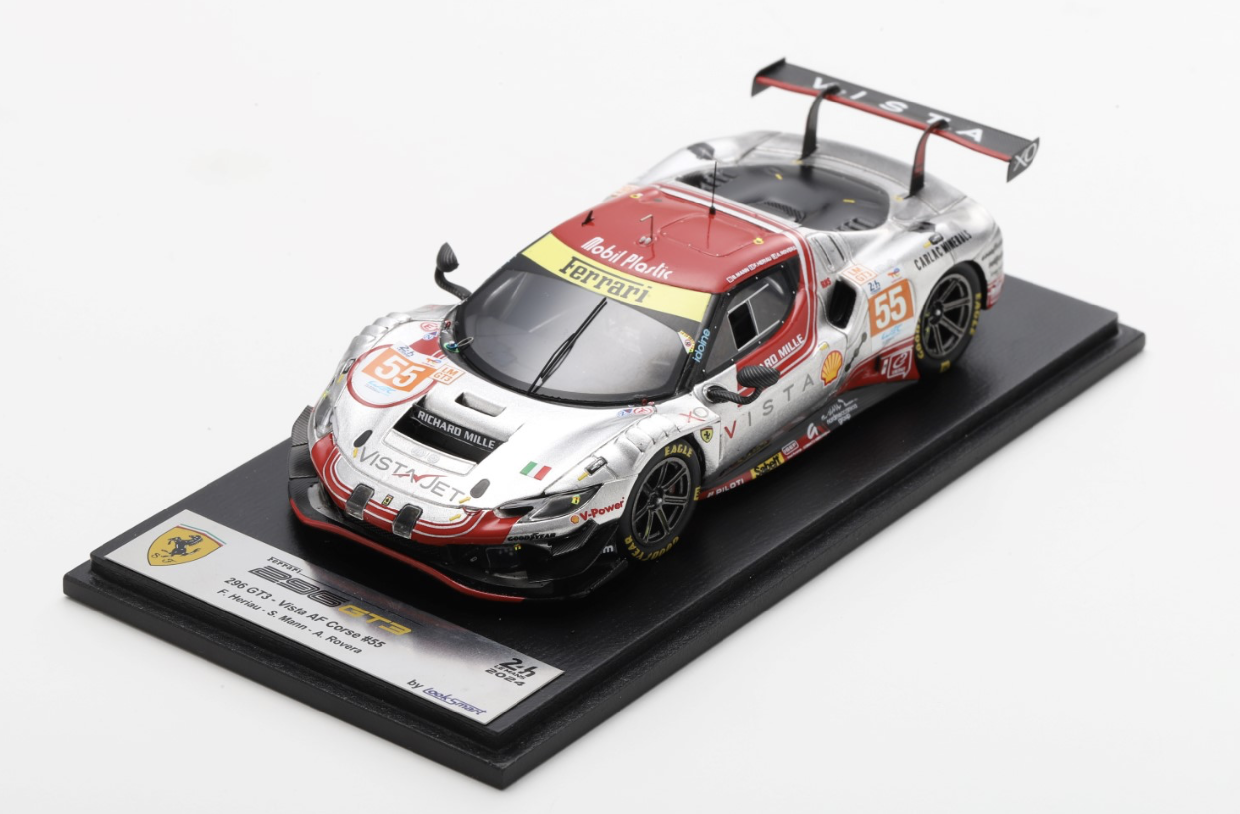 FERRARI 296 GT3 N°55 Vista AF Corse 24H Le Mans 2024 F. Heriau - S. Mann - A. Rovera 1/43 LOOKSMART