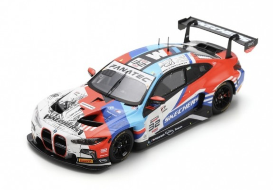 BMW M4 GT3 N°32 Team WRT 3ème 24H Spa 2024 D. Vanthoor – S. van der Linde – C. Weerts 1/43 SPARK