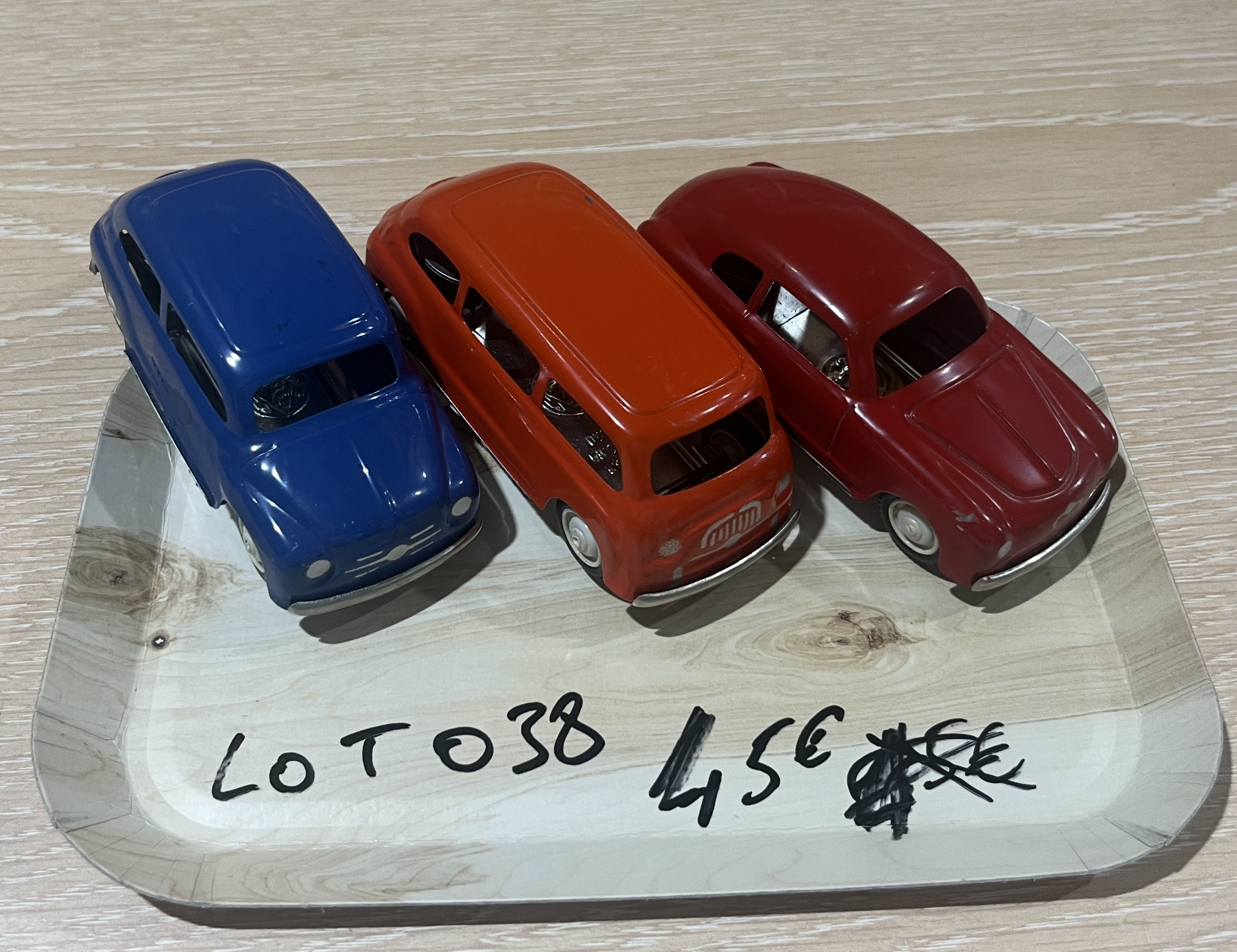 LOT VOITURE TOLE ITALIANE 1/36