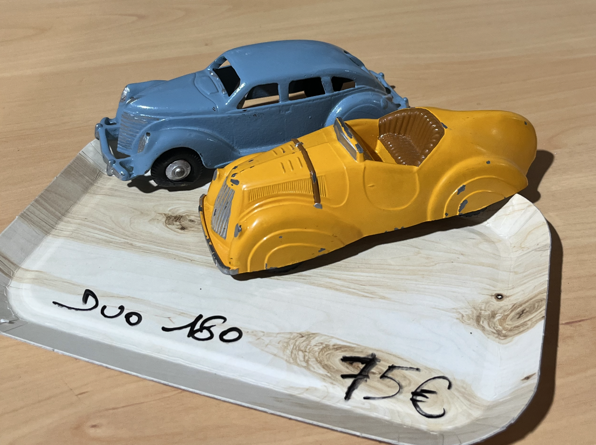 DUO VOITURE DE EPOQUE METAL 1/43
