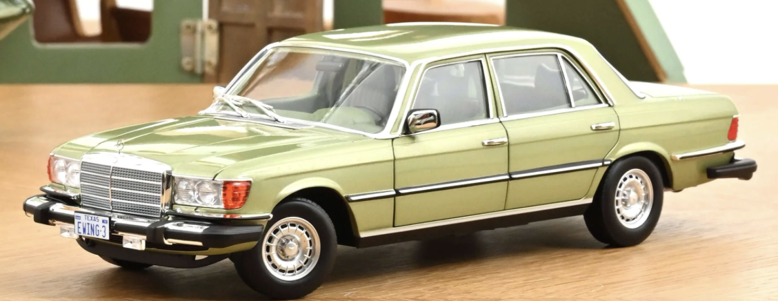 Mercedes-Benz 450 SEL Silvergreen US TV-Version 1979 1:18 NOREV