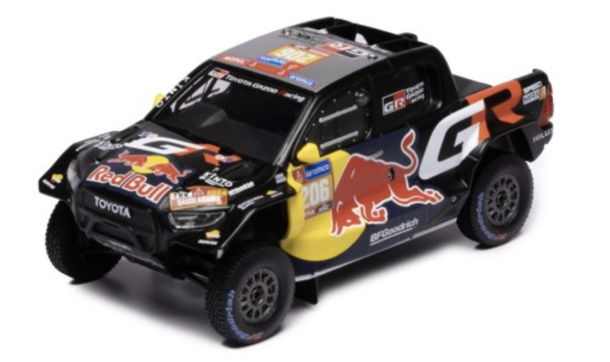 TOYOTA GR DKR HILUX EVO T1U (2024) #206 L.MORAES - A.MONLEON RALLY DAKAR 2024 IXO 1/43