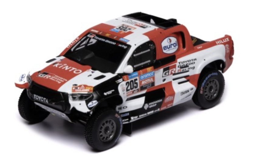 TOYOTA GR DKR HILUX T1+ (GR) #205 G.DE VILLIERS - D.MURPHY RALLY DAKAR 2023 IXO 1/43