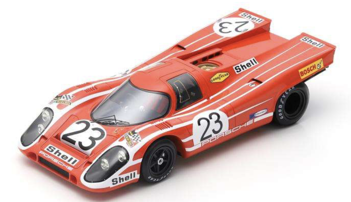 PORSCHE 917 K NO.23 WINNER 24H LE MANS 1970 R. ATTWOOD - H. HERRMANN 1/18 SPARK
