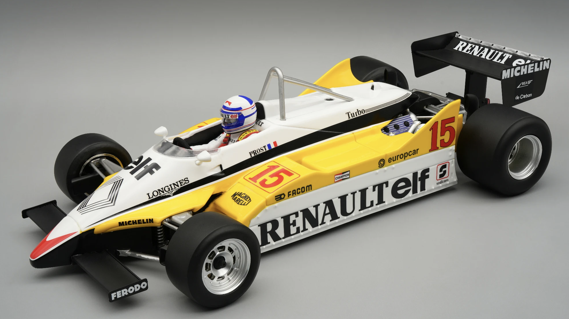 Renault RE30B 1982 Winner Brazilian GP Driver: Alain Prost limited edition 1/18 scale TECNO MODEL 1/18