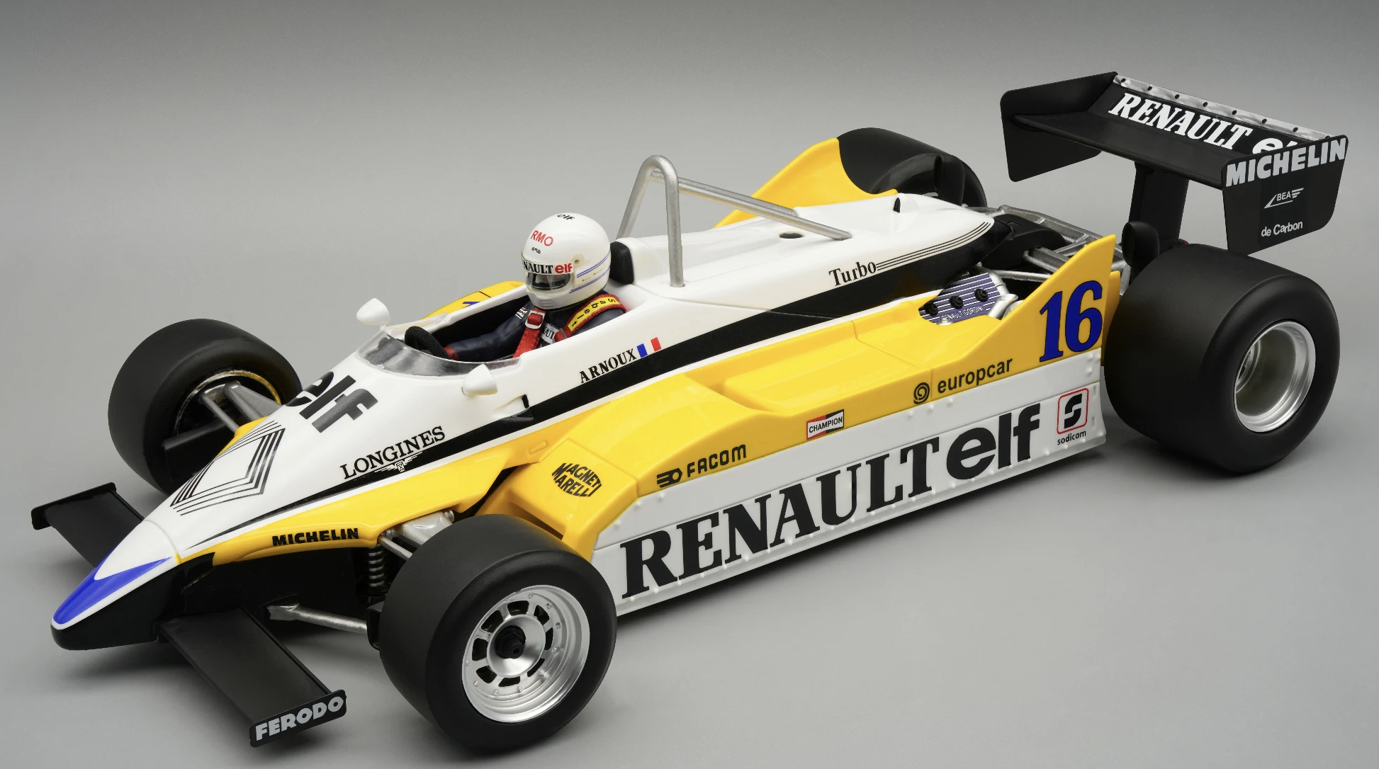 Renault RE30B 1982 Winner French GP Driver: Rene Arnoux limited edition 1/18 scale TECNO MODEL 1/18