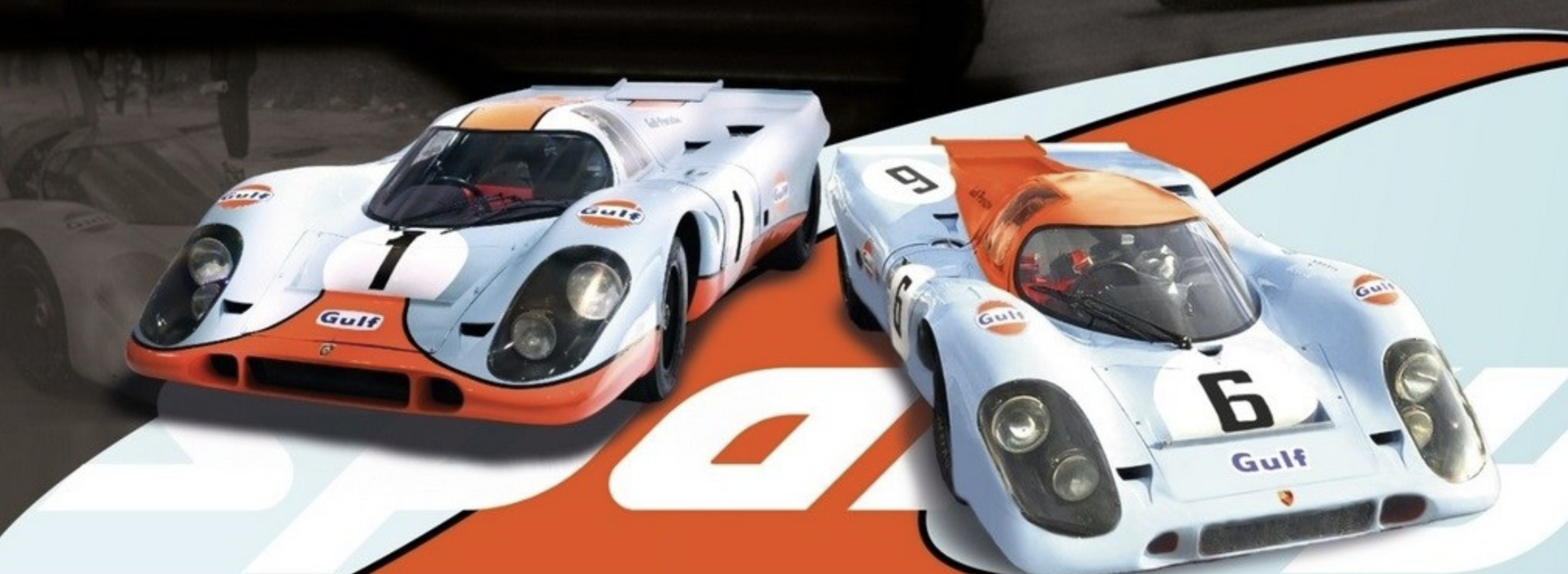 PORSCHE 917 Gulf N°1 & N°6  1/64 SAPRK