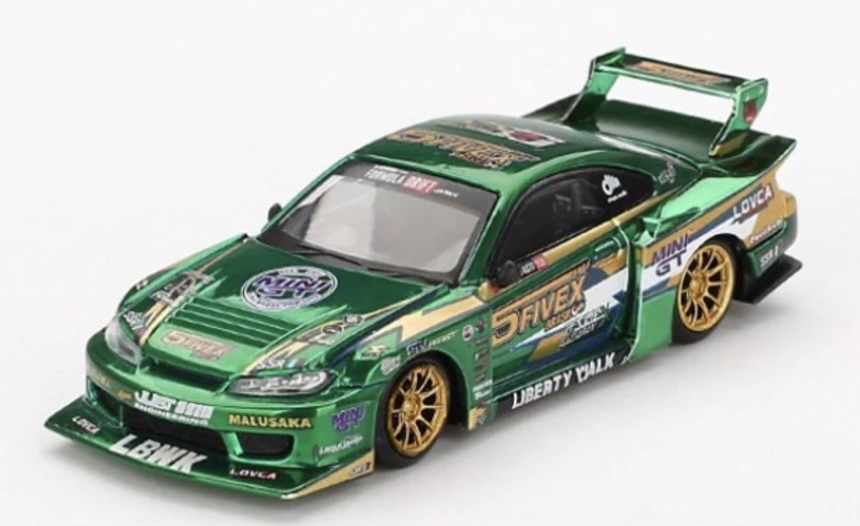 Nissan LB-Super Silhouette Silvia S15 2024 LBWK Fausto Racing 1/64 MINI GT