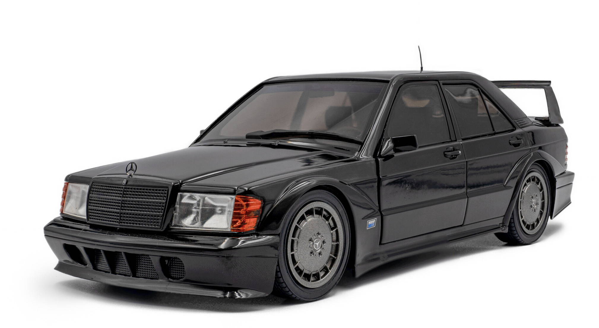 MERCEDES-BENZ 190 (W201) EVO II – SOLIDO WORKS BLACK – 1990 SOLIDO 1/18