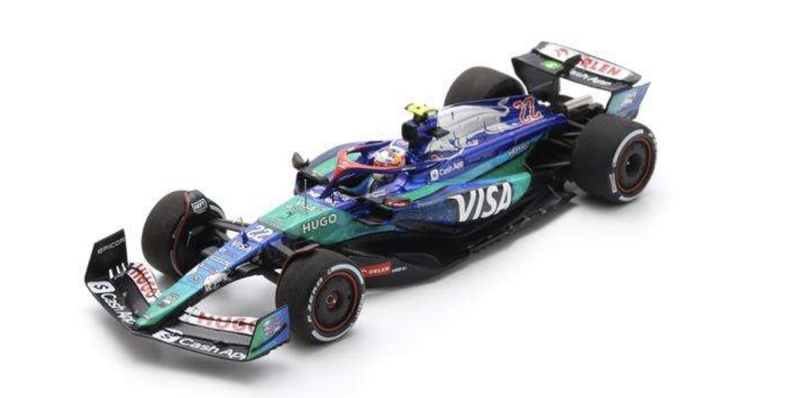 VISA CASH APP RB F1 TEAM VCARB 01 NO.22 VISA CASH APP RB F1 TEAM 9TH LAS VEGAS GP 2024 YUKI TSUNODA SPARK 1/43