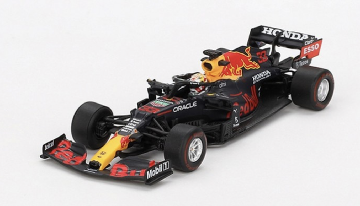 RED BULL Racing RB16B N°33 Honda Red Bull Racing -Vainqueur GP Abu Dhabi 2021-Max Verstappen (1/64) MINI GT
