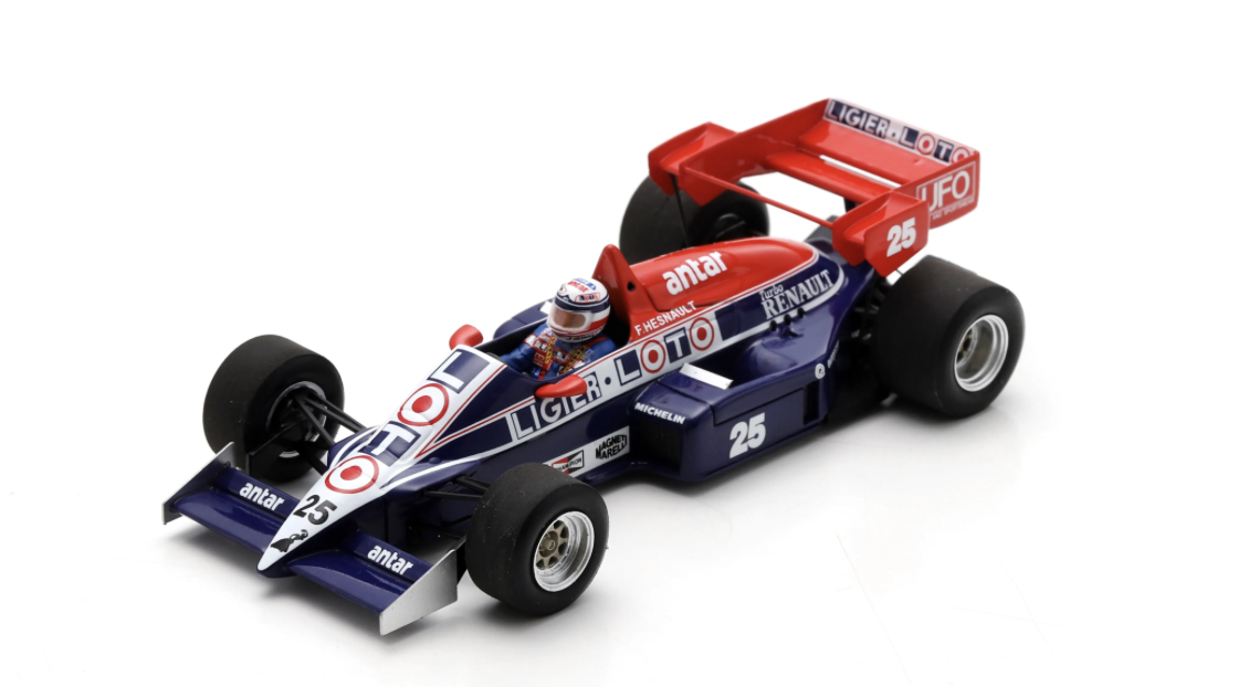 LIGIER JS23 NO.25 BRITISH GP 1984 FRANÇOIS HESNAULT SPARK 1/43