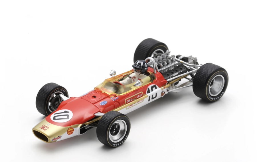 LOTUS 49 NO.10 WINNER SPANISH GP 1968 GRAHAM HIL SPARK 1/43