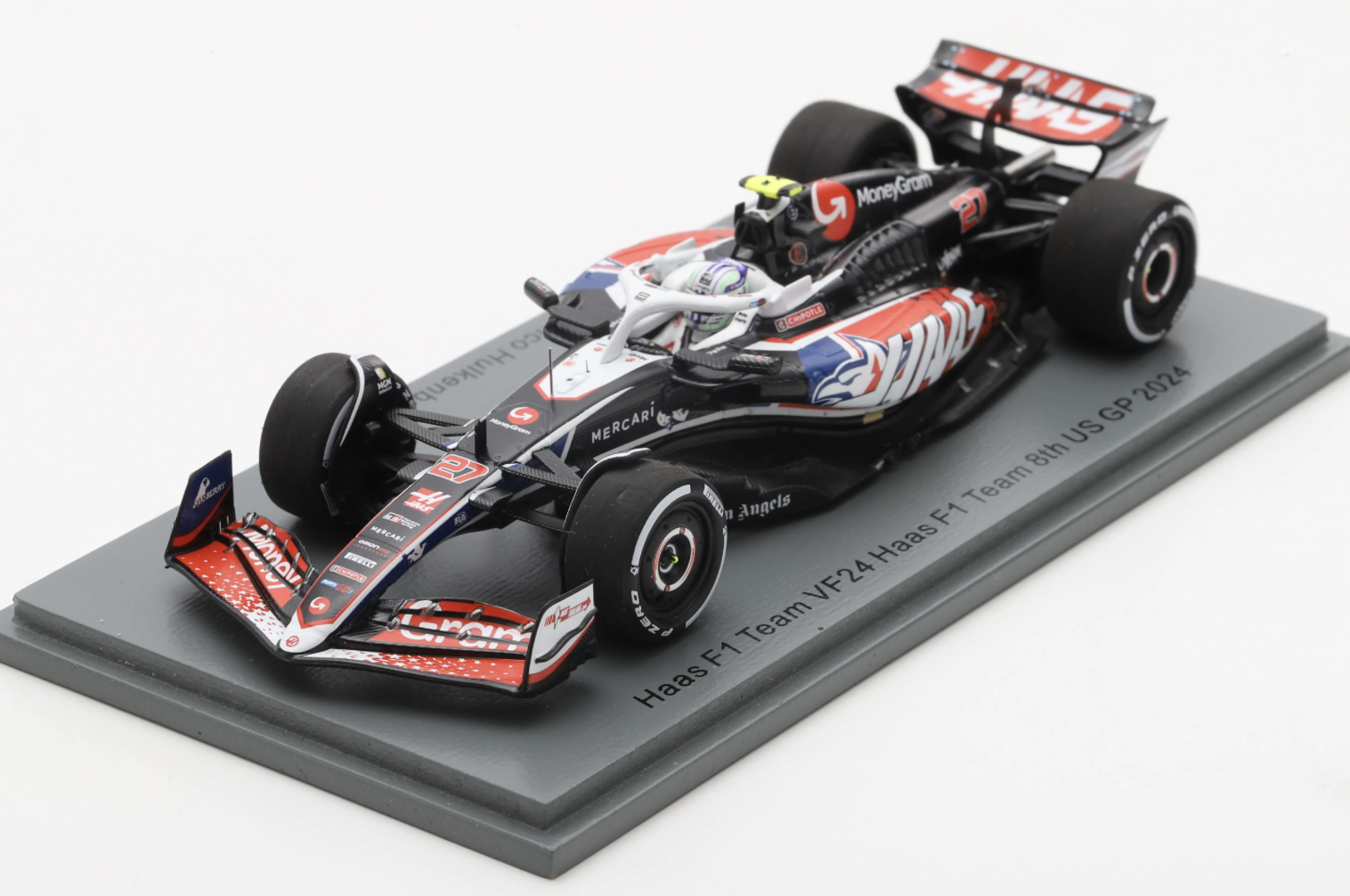 HAAS F1 TEAM VF24 HAAS F1 TEAM NO.27 8TH US GP 2024 NICO HULKENBERG SPARK 1/43