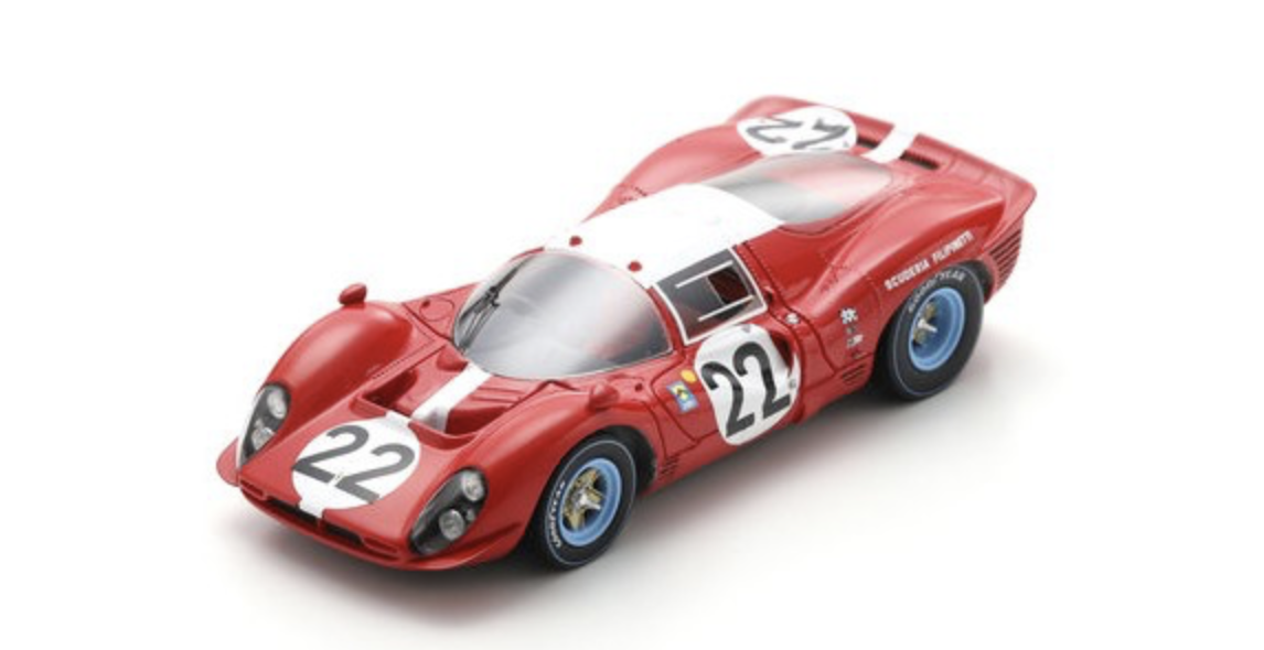 FERRARI 412P N°22 24H Le Mans 1967 Jean Guichet - Herbert Müller 1/43 LOOKSMART