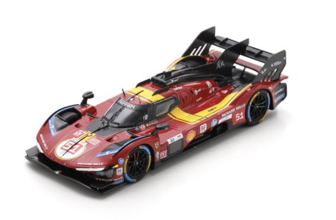 FERRARI 499P N°51 FERRARI AF CORSE 3ème 24H Le Mans 2025 A. Pier Guidi - J. Calado - A. Giovinazzi 1/43 LOOKSMART