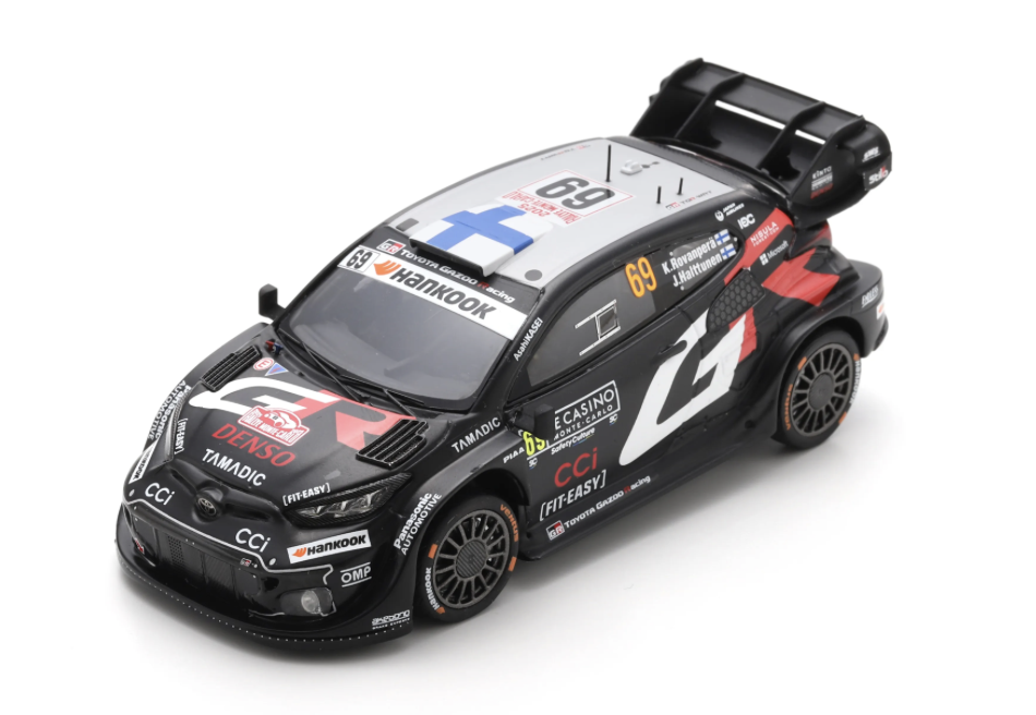 TOYOTA GR YARIS RALLY1 NO.69 TOYOTA GAZOO RACING WRT 4TH RALLY MONTE CARLO 2025 K. ROVANPERÄ - J. HALTTUNEN SPARK 1/43