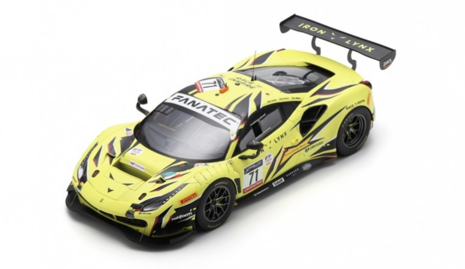 FERRARI 488 GT3 N°71 Iron Lynx 3ème 24H Spa 2022 Fuoco - Serra - Rigon LOOKSMART 1/18