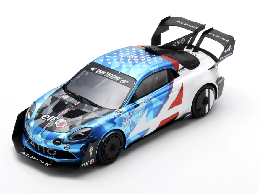 ALPINE A110 GT4 EVO NO. 110 3RD PIKES PEAK 2023 RAPHAËL ASTIER 1/18 SPARK