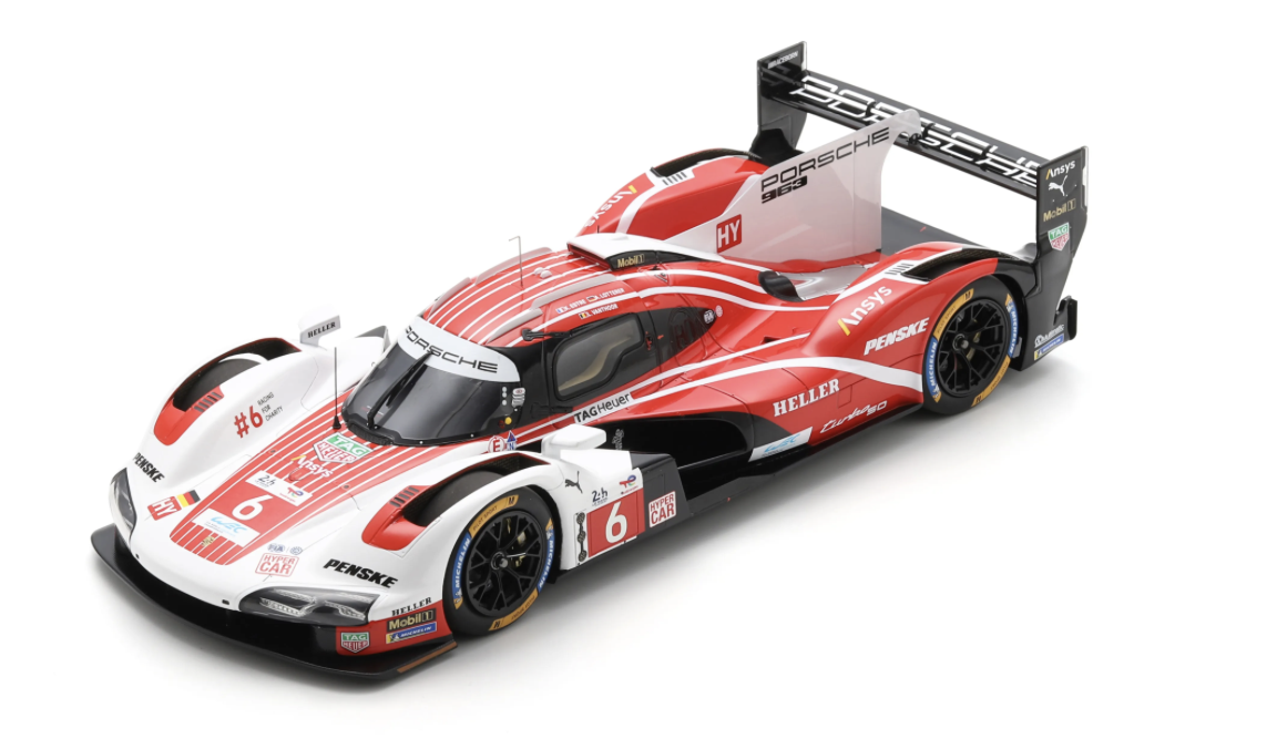 PORSCHE 963 NO.6 PORSCHE PENSKE MOTORSPORT 4TH LE MANS 24H 2024 K. ESTRE - A. LOTTERER - L. VANTHOOR 1/18 SPARK