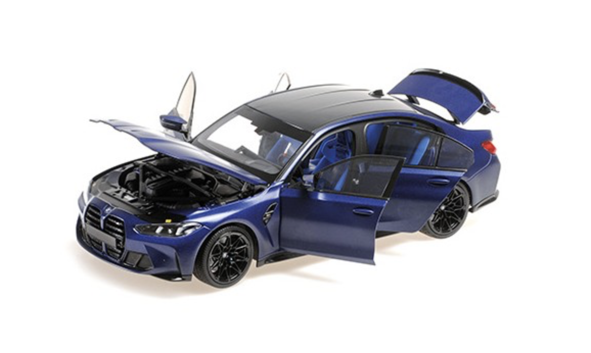 BMW M3 2024 Matt Blue Metallic Minichamps 1/18