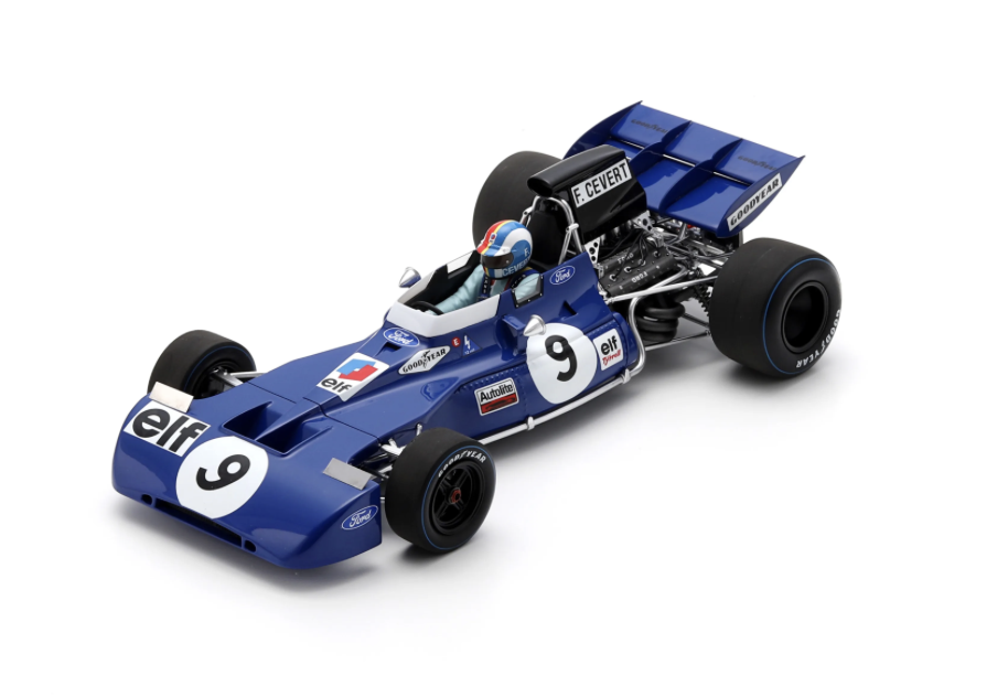 TYRRELL 002 NO.9 WINNER US GP 1971 FRANCOIS CEVERT 1/18 SPARK