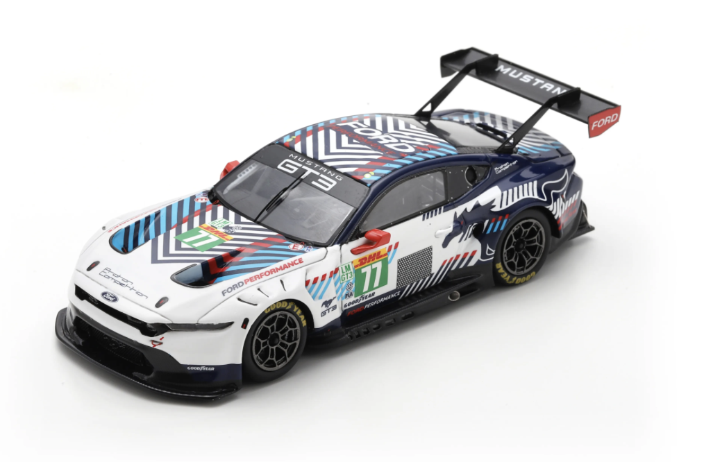 FORD MUSTANG LMGT3 NO.77 PROTON COMPETITION LE MANS 24H 2025 B. SOUSA - B. TUCK - B. BARKER 1/43 SPARK
