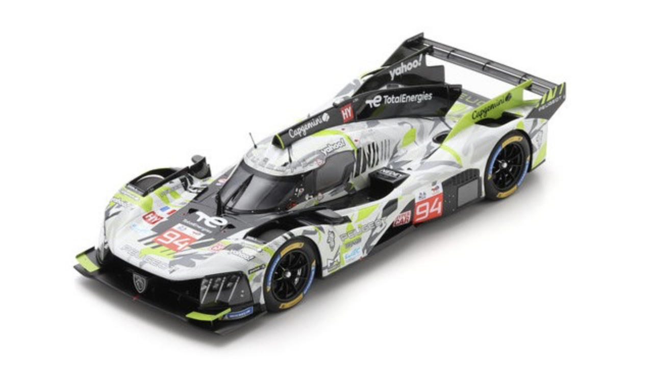 PEUGEOT 9X8 NO.94 PEUGEOT TOTALENERGIES LE MANS 24H 2025 L. DUVAL - M. JAKOBSEN - S. VANDOORNE 1/18 SPARK