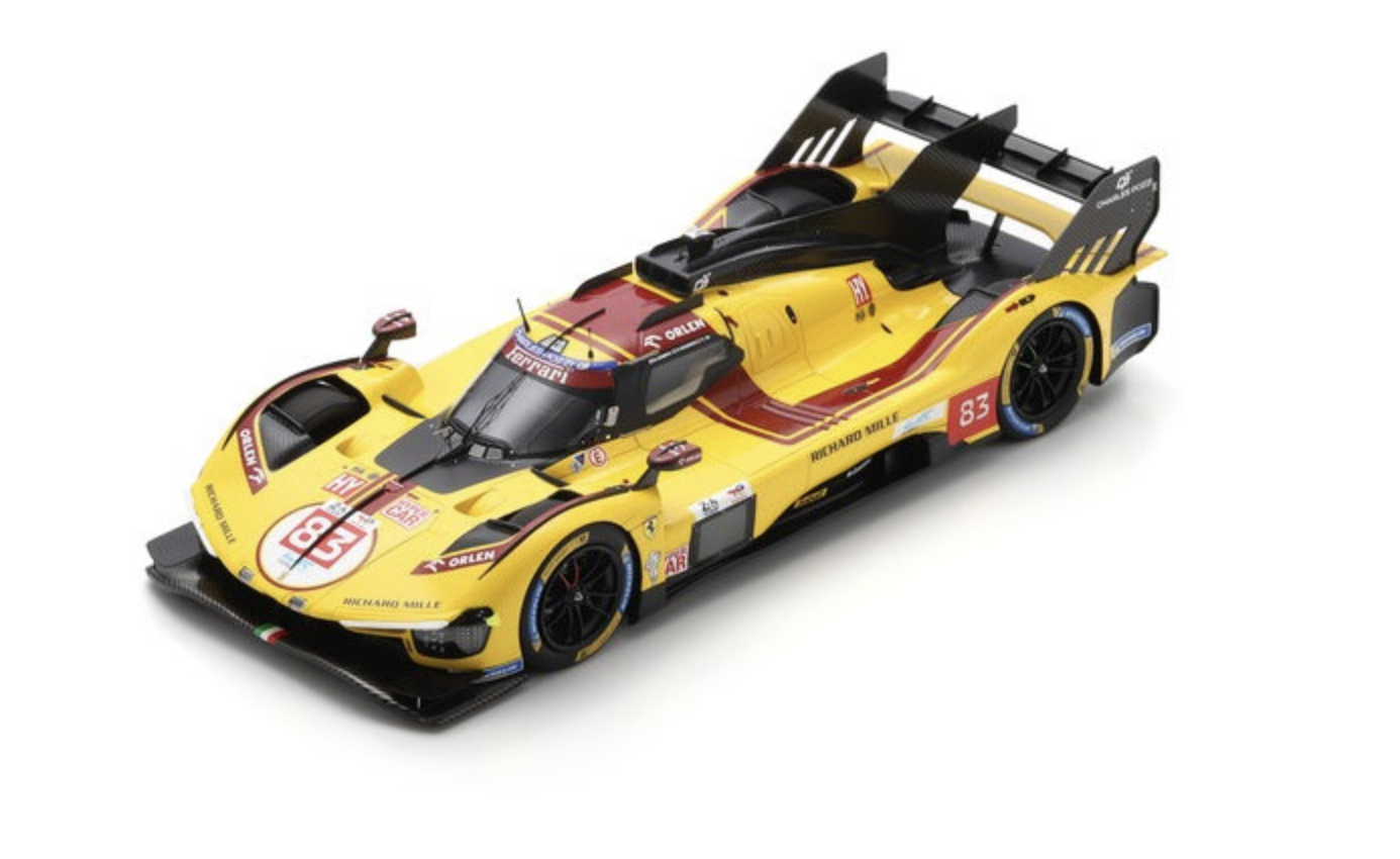 FERRARI 499P N°83 AF CORSE Vainqueur 24H Le Mans 2025 R. Kubica - Y. Ye - P. Hanson 1/18 LOOKSMART