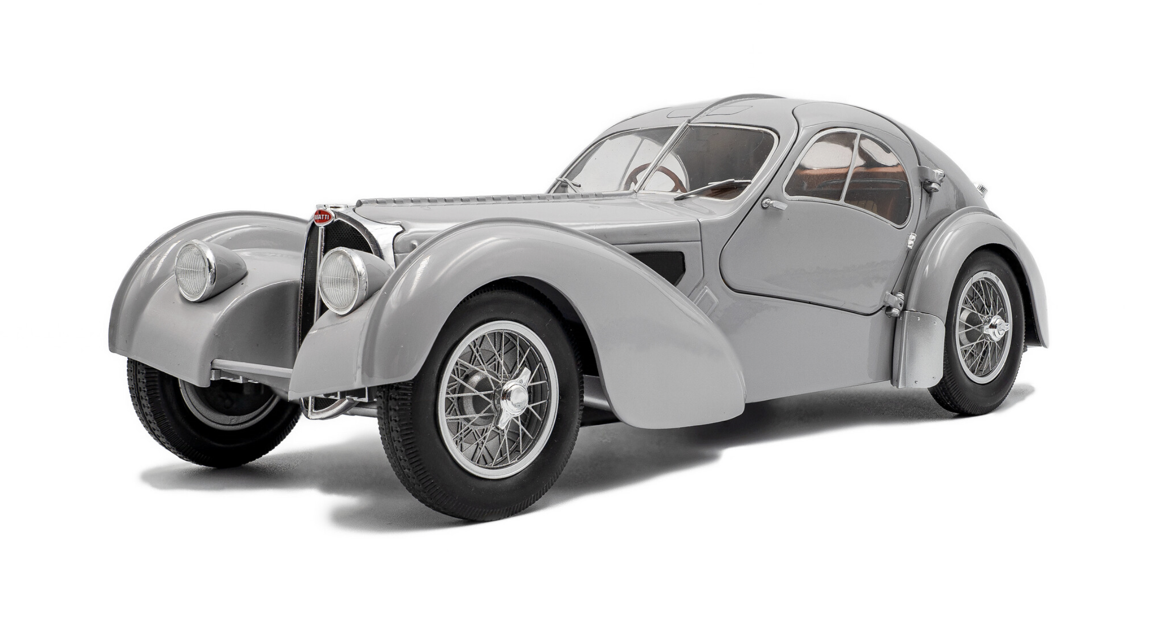 BUGATTI ATLANTIC TYPE 57 SC  MAT SILVER SOLIDO 1/18