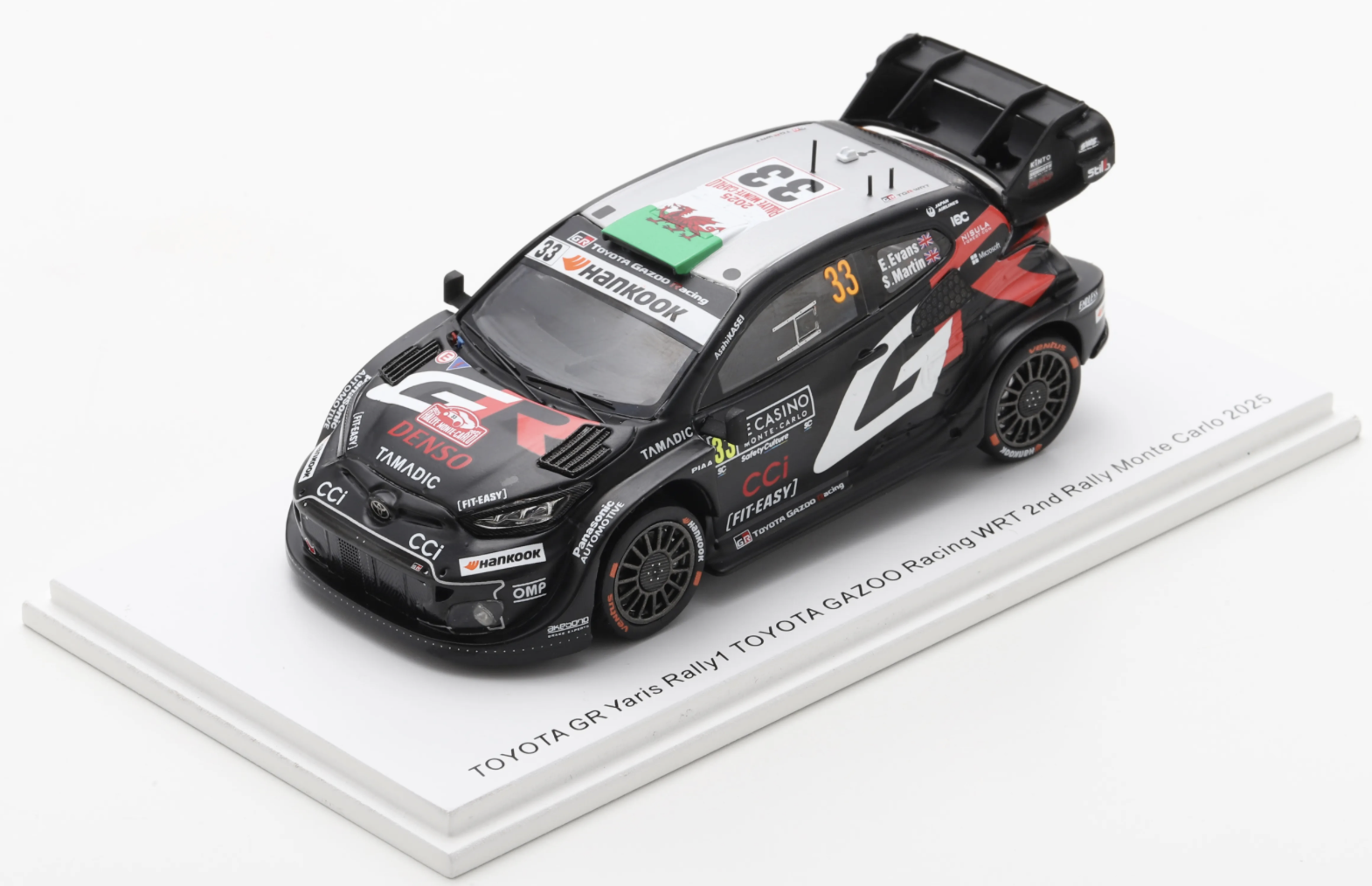 TOYOTA GR YARIS RALLY1 NO.33 TOYOTA GAZOO RACING WRT 2ND RALLY MONTE CARLO 2025 E. EVANS - S. MARTIN SPARK 1/43
