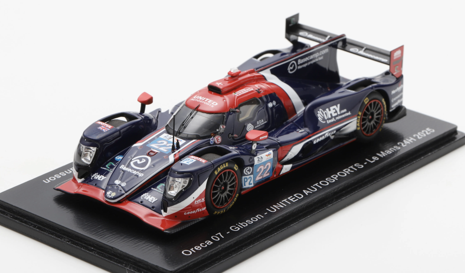 ORECA 07 - GIBSON NO.22 UNITED AUTOSPORTS LE MANS 24H 2025 R. VAN DER ZANDE - P. FITTIPALDI - D. HEINEMEIER HANSSON SPARK 1/43