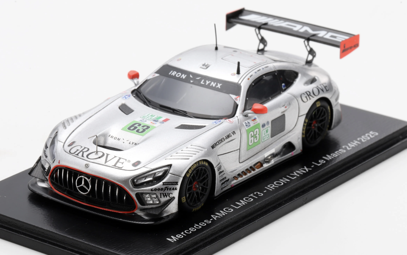 MERCEDES-AMG LMGT3 NO.63 IRON LYNX LE MANS 24H 2025 S. GROVE - B. GROVE - L. STOLZ SPARK 1/43
