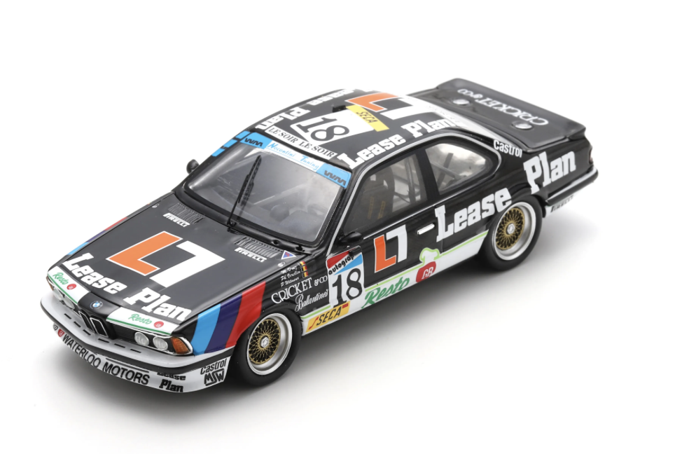 BMW 635 CSI NO.18 WATERLOO MOTOR LEASE PLAN 24H SPA 1987 M. DUEZ - PH. VERELLEN - P. WITMEUR SPARK 1/43
