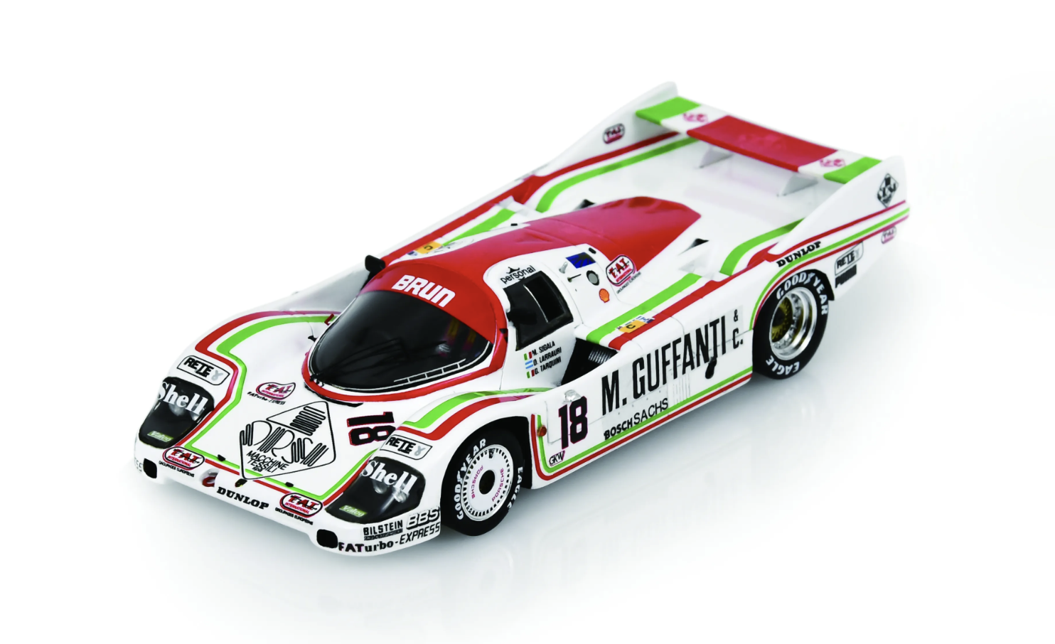 Porsche 956 No.18 Le Mans 24H 1985 M. Sigala - O. Larrauri - G. Tarquini SPARK 1/43